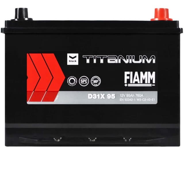 FIAMM Titanium 95Ah 760A 12V R+ азия (173x222x306)