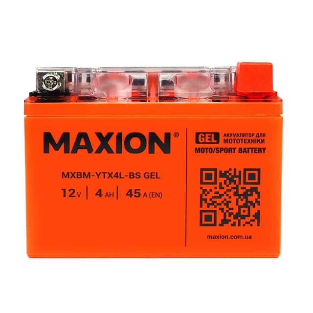 MAXION MXBM-YTX4L-BS GEL 4Ah 45A 12V R+