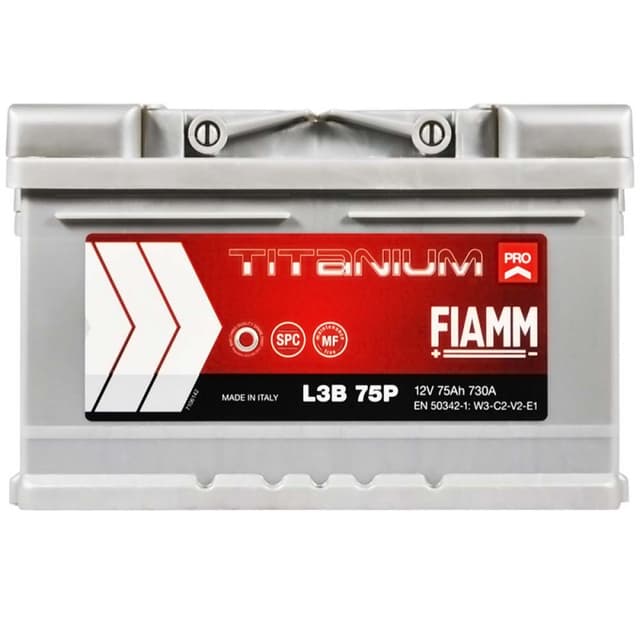 FIAMM Titanium Pro 75Ah 730A 12V R+ (175x175x278)