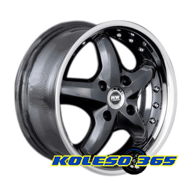 Racing Wheels H-303 7x16 5x114.3 ET40 DIA73.1 Карбон серый, стальная полированная оправа обода