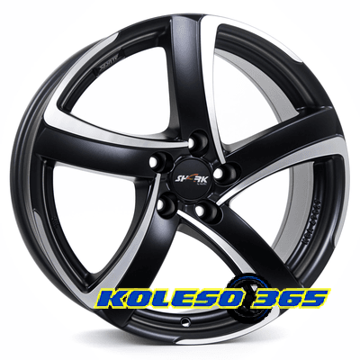 Alutec Shark 8x18 5x114.3 ET52 DIA67.1 Black Matt Polished (Черный матовый полированный)