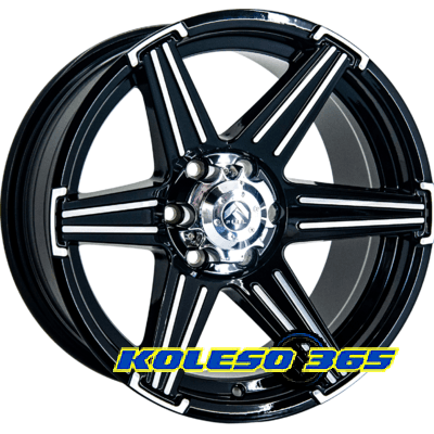GT LGS26 8x16 6x114.3 ET0 DIA68.1 Черный с алмазной механической обработкой лицевой поверхности