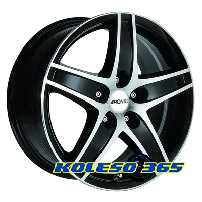 Ronal R48 7.5x16 5x114.3 ET40 DIA82.1 Jetblack-front diamond cut (Дробный бриллиант с черным фронтом)