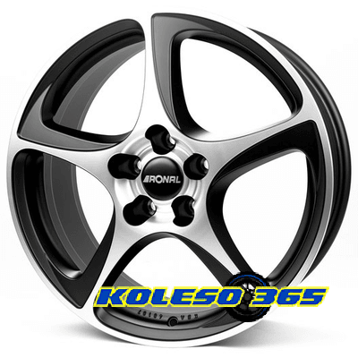 Ronal R53 8x18 5x120 ET30 DIA82 Matt Black-front diamond cut (Матовая черная алмазная огранка)