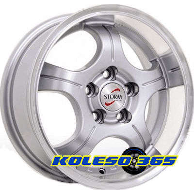 Storm SM-140 6x14 5x100 ET32 DIA67.1 HSLP (Насыщенный серебристый с полированной полкой)