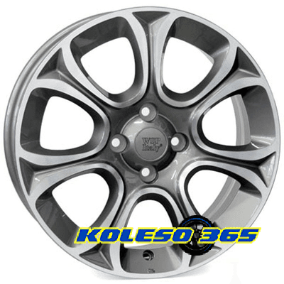 WSP Italy Fiat (W163) Evo 6x16 4x100 ET45 DIA56.6 Anthracite polish