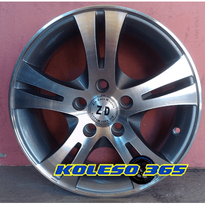 ZD 314 6x14 5x100 ET35 DIA63.4 Gun metal full polish (Темно-серый с полированным ободом)