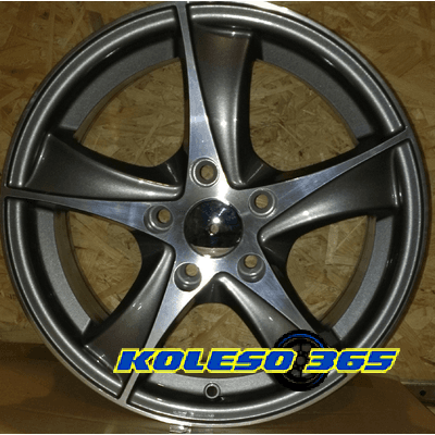 ZD ZY570 6.5x15 5x110 ET35 DIA65.1 Gun metal full polish (Темно-серый с полированным ободом)