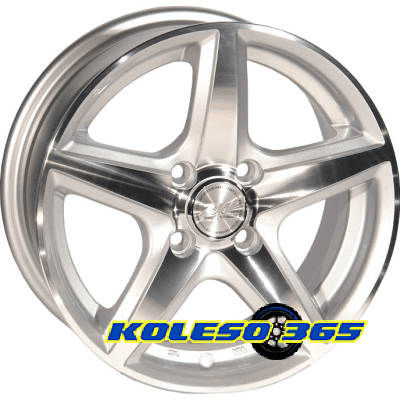 Zorat Wheels 244 5.5x13 4x98 ET25 DIA58.6 Silver Polished (Серебристый полированный)