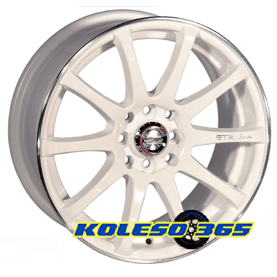 Zorat Wheels 355 6x14 4x100 ET35 DIA67.1 White with Polished Lip (Белый с полированным ободом)