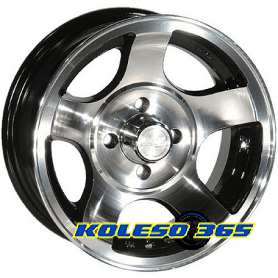 Zorat Wheels 689 5.5x13 4x98 ET0 DIA58.6 Black polished (Черный с полированной лицевой частью)