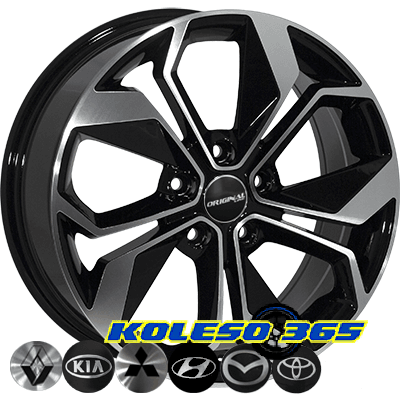 Zorat Wheels BK5168 6.5x15 5x108 ET44 DIA60.1 Black polished (Черный с полированной лицевой частью)